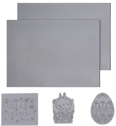 Creatorally Goma Sello Laser, Caucho Sellos para Grabado 2 Hojas, A4 2,3mm de Espesor for Personalizados Almohadilla de Tinta, Bloques de Tallado y Corte para Hacer uno Mismo