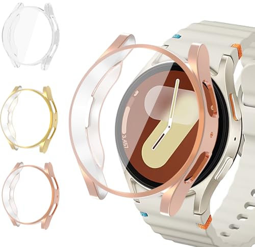 Hülle für Samsung Galaxy Watch 7 Schutzhülle 40mm, 3 Stück Weiche TPU Case Ersatzabdeckung für Samsung Galaxy Watch 7 Hülle 40mm Damen Herren, Galaxys Watchs 7 Zubehör,Smartwatch 7 Schutzhülle Schutz