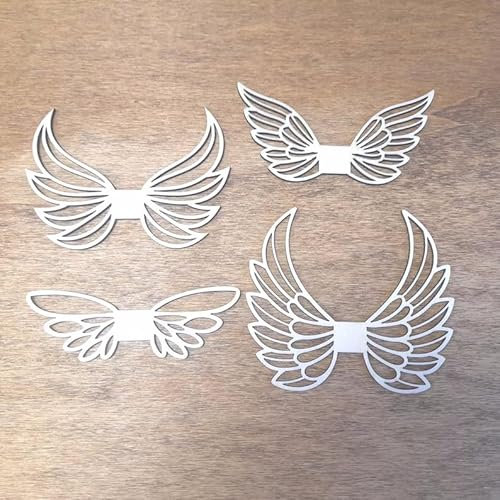 Holz Engelsflügel Set – 4 Formen, 3 mm dick – DIY Bastelset für Weihnachten, Deko & kreative Projekte