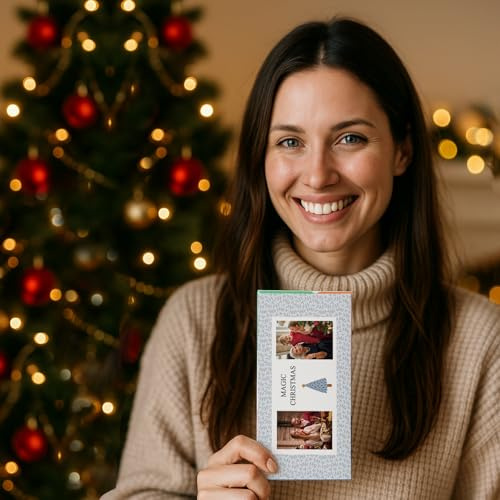 Wanapix | Tableta de Chocolate Personalizada | Regalo Día de Navidad | Chocolate para Regalar | 80gr | Chocolate con Leche | Arbol navidad