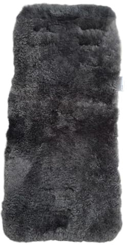 Naturasan Universal Merino Lammfell Sitzauflage, Lammfell Kinderwagen Einlage, Sitzeinlage für Buggy, Babyschale, Babybett, Kindersitz etc. gerade Passform, ca 73 x 35 cm, Liner - 01, Grau