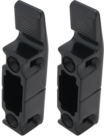 Create idea 2 Stück Multi-Clip-Clip-Anschlusshalterung Montageplatte Passend für die Meisten Wandpaneele Fußleisten Blenden Verkleidungen Schwarz (64 X 15 X 15 Mm)