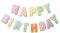 Happy Birthday Girlande Deko Geburtstag Banner Hängende Dekoration Baby Dusche Party Geburtstagsdeko Geschenkidee Junge Mädchen Foto Hintergrund Hängedeko Pastellfarben Wimpelkette Kindergeburtstag