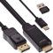 InLine Cavo convertitore da HDMI a DisplayPort, cavo adattatore attivo con alimentazione USB, UHD 4K 60Hz, per monitor e notebook, 2 m, 17162I