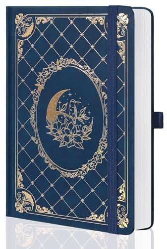 MGGAO Liniertes Notizbuch für Frauen und Männer, A5-Hardcover Notizbücher | 320 Nummerierte Seiten, 100 g/m² Dickes Papier zum Schreiben, College-liniert Notizbuch für Schule, Reisen, Arbeit