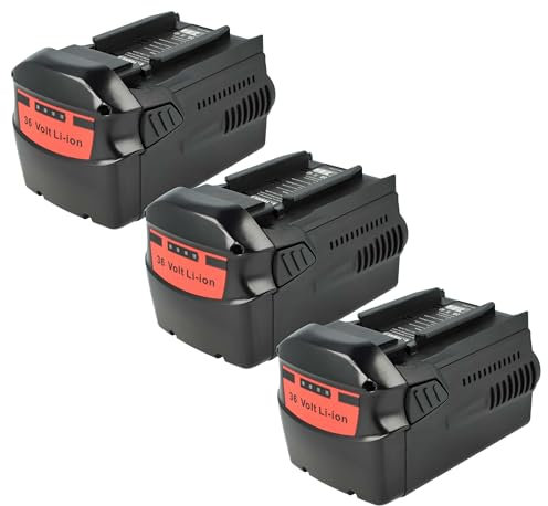 EXTENSILO 3X Batterie Compatible avec Hilti TE6-A36, Te 6A, TE6A, Te 6-A36 AVR, Te 500-A36, CPC 36V Outil électrique (7000 mAh, Li-ION, 36 V)