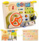 Jellybibo Montessori Switch Board Wooden LED Light Busy Board, Montessori Sensory Toy with Simulated Steering Wheel & Ignition Sound Fidget Board Toys for Plane Journey 2 Year Old