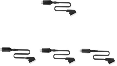 NUOBESTY Convertisseur Scart Vers Vidéo Et Audio Câble Adaptateur Numérique Analogique Pour Tv Vhs Dvd