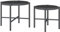 Outsunny Lot de 2 Tables Basses de Jardin gigognes avec Plateau en Verre trempé, Cadre en Aluminium pour Balcon, Patio, Porche, Noir