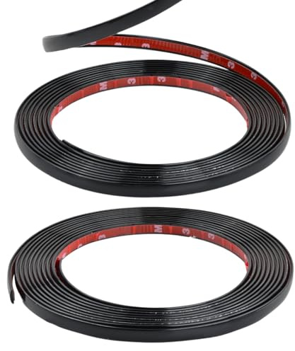 Culinavog Moulures à coller et à décoller, Baguette de Finition Pvc, Moulure flexible à décoller et coller, conception de bordure de miroir flexible pour Panneau de Sol Armoire Carrelage