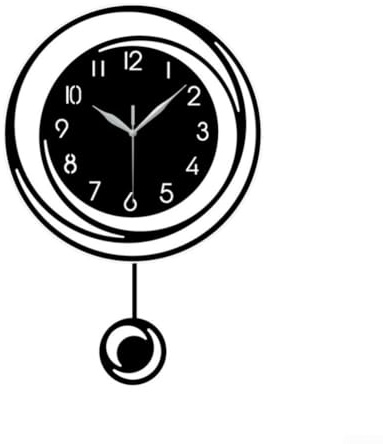 Wanduhr mit Pendel, dekorativ, leise, nicht tickend, Quarz, batteriebetrieben, hängende Uhr