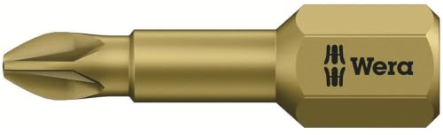 Wera 855/1 TH Pozidriv Torsion PZ 1 Extra Hard Insert Bit 25 mm Pack 10 WER056910