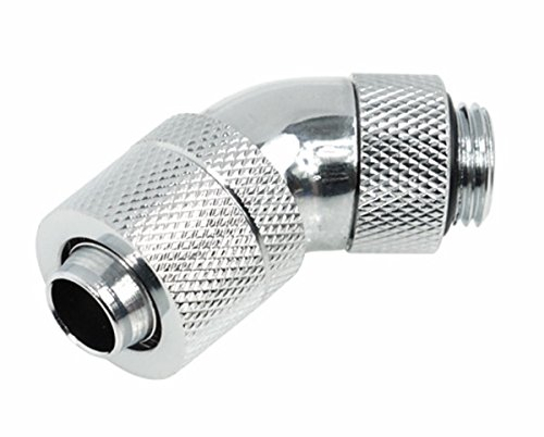 Alphacool 17151 HF 13/10 Anschraubtülle 45° drehbar G1/4 - Chrome Wasserkühlung Anschlüsse
