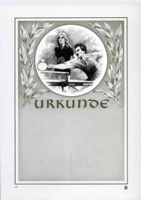 Albert Hoffmann Urkundenverlag Tischtennis / 100 / 1073 / / PC-Urkunden (170 g/m²) 50 Stk