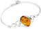 InCollections Damen-Armreif 19 cm 925/000 Sterlingsilber mit Bernstein 0010210089501