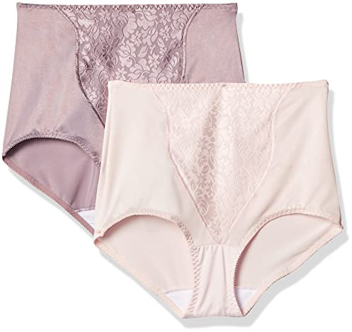 Bali Women’s Shapewear Double Support Light Control Brief with Lace Fajas 2-Pack DFX372