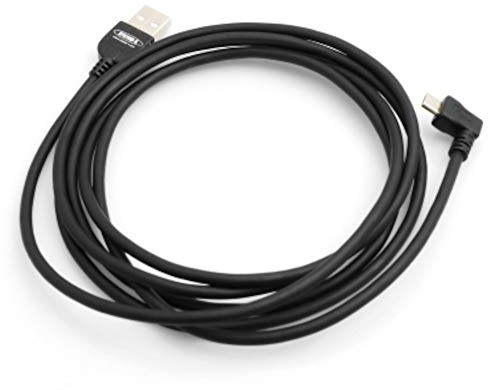 SYSTEM-S Câble Micro USB 2.0 coudé à 90 degrés (Gauche/mâle), Adaptateur, câble de données et câble de Charge, 140 cm
