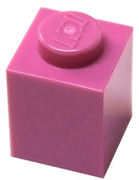 LEGO Parti e pezzi: rosa scuro (viola brillante) 1x1 mattone x50