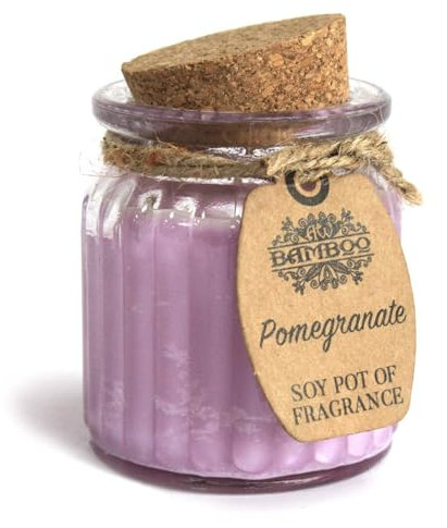 „Soy Pot Of Fragrance“-Soja-Duftkerze, Kerze im Glas mit Granatapfel-Duft