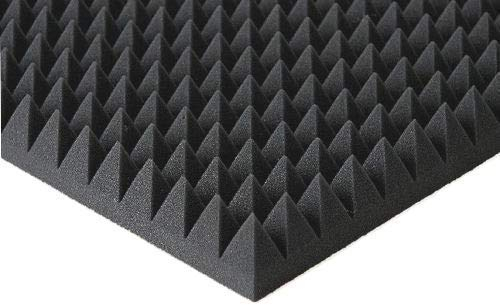 Pyramiden -Schaumstoff SELBSTKLEBEND- Flammhemend MVSS302 Schallschutz-Schaumstoff Noppenschaum (Mit Selbstklebend, ca. 100x100x5cm)