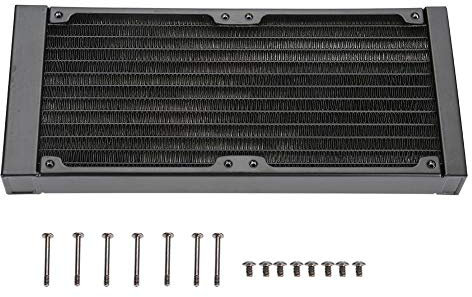 Mugast Computer Heat Exchanger, 12 Tubes Aluminium Computer Water Cooling System 120mm / 240mm / 360mm Radiator G1 / 4 Thread Water Cooler Heatsink for PC