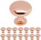 Probrico 15 Pieces Rose Gold Solid Cabinet Knobs Dresser Door Knob Cupboard Knob Mushroom Wardrobe Pull Diameter 30mm