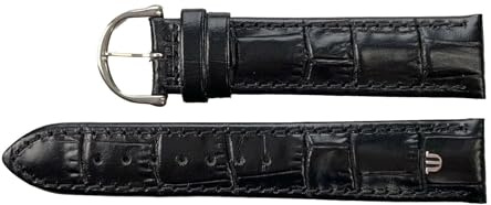 Eulit Maurice Lacroix Kroko Grain Prägung Original Uhrenarmband 19 mm schwarz Schliesse Edelstahl