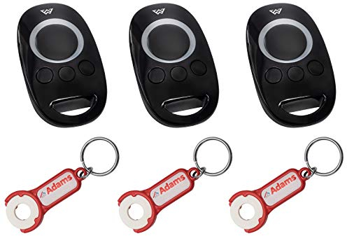 Wisniowski 4-Befehl Handsender Lunar 433,92MHz (3er Pack) + 3 Stück ADAMS Schlüsselanhänger/Einkaufschip