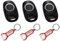 Wisniowski 4-Befehl Handsender Lunar 433,92MHz (3er Pack) + 3 Stück ADAMS Schlüsselanhänger/Einkaufschip