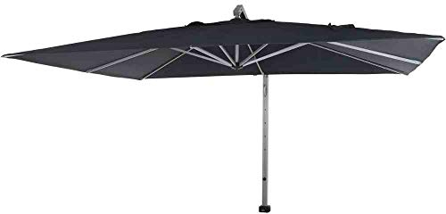 Siena Garden Stratos Ampelschirm Silber schwarz meliert 300x400cm