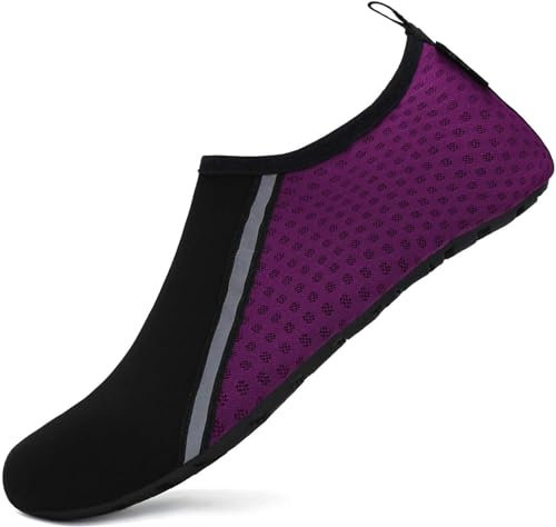 SAGUARO Scarpe da Scoglio Uomo Scarpette Scoglio Donna Scarpe da Mare Asciugatura Rapida Scarpette Mare Scogli Scarpe Spiaggia Scarpe per Immersione Acqua Surf031 Viola,EU Gr.36/37