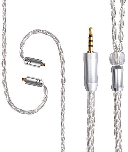 FEDAI Earphone Cable 8 Core Upgrade Silver Plated Replacement Cable, MMCX Replacement Cable,Upgraded Earphone Cable for TIN Audio T2 T3 UE900s SE215 SE425 BGVP Earphones (2.5mm, MMCX)