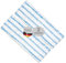 Okaei - Housse de serpillière 2 Piece (40 CM) - Housse en 100% Microfibre Premium Blanc/Bleu - Optimale pour Le Nettoyage en Profondeur des sols Lisses et légèrement irréguliers