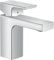hansgrohe Waschtischarmatur Vernis Shape, Wasserhahn Bad mit Auslauf Höhe 100 mm, mit Zugstange, Badarmatur wassersparend, Chrom