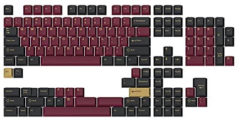 DROP GMK Redsuns Red Samurai Custom Mechanical Keyboard Keycap Set - 153-keys, Doubleshot, Cherry Profile, for 60%, 65%, TKL, Full-Size Layouts, and More (Red, Base Kit)