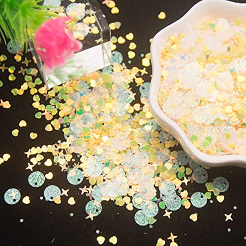 Glitter Lose Pailletten Paillettes Für Shaker Card DIY Nail Art Scrapbook Dekoration Zubehör Make-up Konfetti-1. gelb,500g