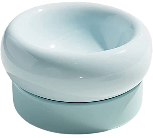 Baptisia Cat Snaps, Cats Food Bowl, A Taza con un pie Alto y una Bandeja for Evitar Que se vuelque, la Salud del Cuello del Gato Protege la Comida de Gato de Pappy Papfeed. (Color : B)
