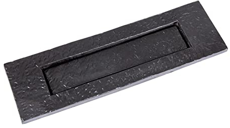 Hammer and Tongs - Rustic Letter Plate - W340mm x H100mm - Black