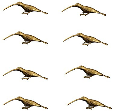 Cutfouwe Kleine Kolibri Statuen Messing Vogel Skulpturen Tisch Vogel Statuen Vervollkommnen Sie Für Den Kunst Sammlerfiguren - Und Naturliebhaber,8pc