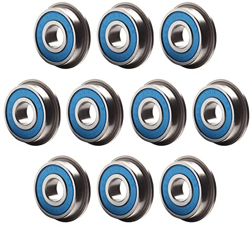 F695-2RS Kugellager, 5 x 13 x 4 mm, Flansch, Miniatur-F695-RS Rillenkugellager F695RS für Voron Mobius 2/3 3D-Drucker, 10 Stück