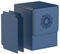 Pulchra Estuche para TCG, Magnetic Flip Box con 2 Divider, Tamaño Grande para 100+ Cartas, Deck Box - Dado Diseño (Elemental Design, Azul)