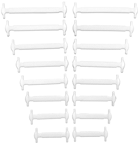 AONAT No Tie Lacets de Chaussure pour Unisexe Enfants et Adultes, Sans Laçage Shoe Laces élastiques Sans Nœud pour Running Sports Shoes Sneaker Conseil Bottes(Blanc)