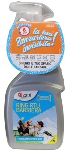 ZAPI Garden Insetticida Barriera Anti Zanzare - Barriera Insetticida Liquido, Insetticida Liquido Azione Immediata e Prolungata, Insetticida Zanzare, Insetticida Esterno, 750ml