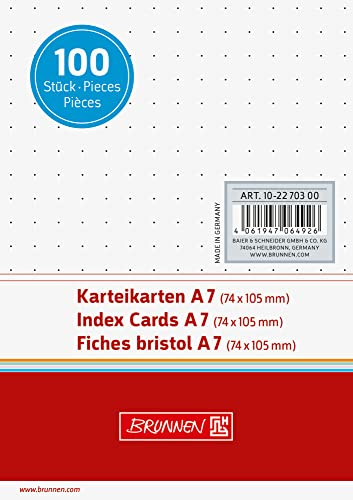 BRUNNEN Karteikarten A7 dotted