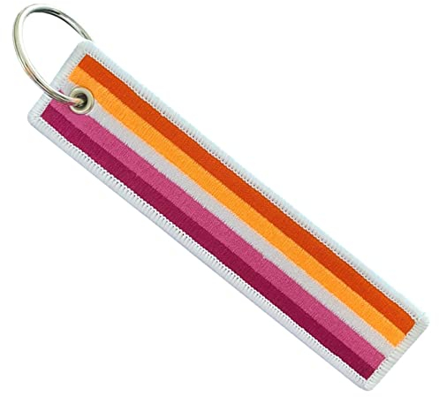 Zigvert LGBT Bisexueller Lesben-Regenbogen-Schlüsselanhänger mit Transgender-Flagge, Lesbisch, Medium