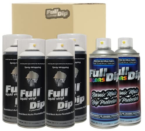 DISPIVAL - PACK 4 x SPRAY FULL DIP BLANCO + 2 x BARNIZ MATE