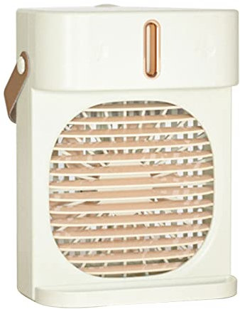Mini ventilatore da soffitto, piccolo ventilatore da scrivania con nebulizzatore, ventilatore elettrico a batteria, mini ventilatore da tavolo portatile ricaricabile USB (verde) (giallo)
