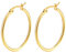 Creolen Edelstahl Gold, Damen Edelstahl Creolen 30mm Dünner Kreis Gold