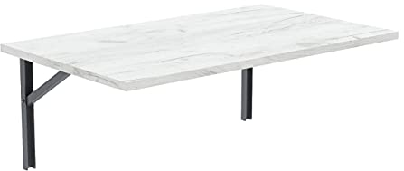 AKKE Wandklapptisch für Küche Zimmer Wohnzimmer Kinderzimmer 80 cm x 60 cm, Wandtisch klappbar, Klappbarer Wandtisch Küchentisch Kindertisch, Klapptisch Klappschreibtisch Küche Weißes Craft