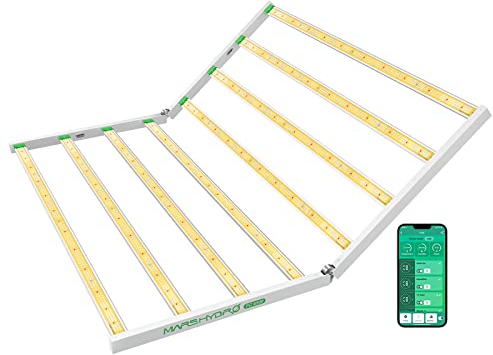 MARS HYDRO Smart FC6500 Led Grow Lampe, Samsung LM301H EVO Dioden Foldable Pflanzenlampe 730W Vollspektrum Dimmbare Daisy Chain Grow Light Wachstumslampe für Indoor 150x150cm Growzelt